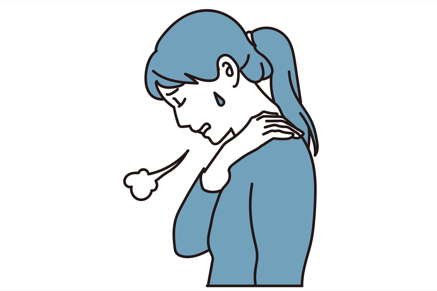 疲労感と肩こり女性｜冷え性・手足のしびれ…自律神経の乱れが原因かも？【京都】