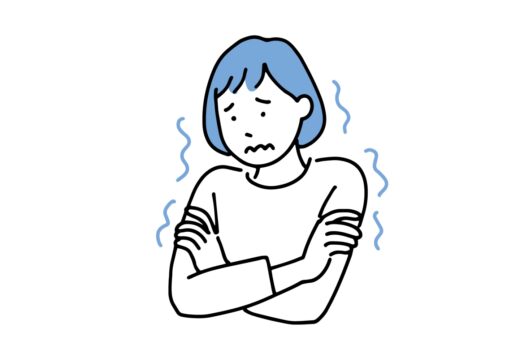 冷え性女性アイキャッチ｜冷え性・手足のしびれ…自律神経の乱れが原因かも？【京都】