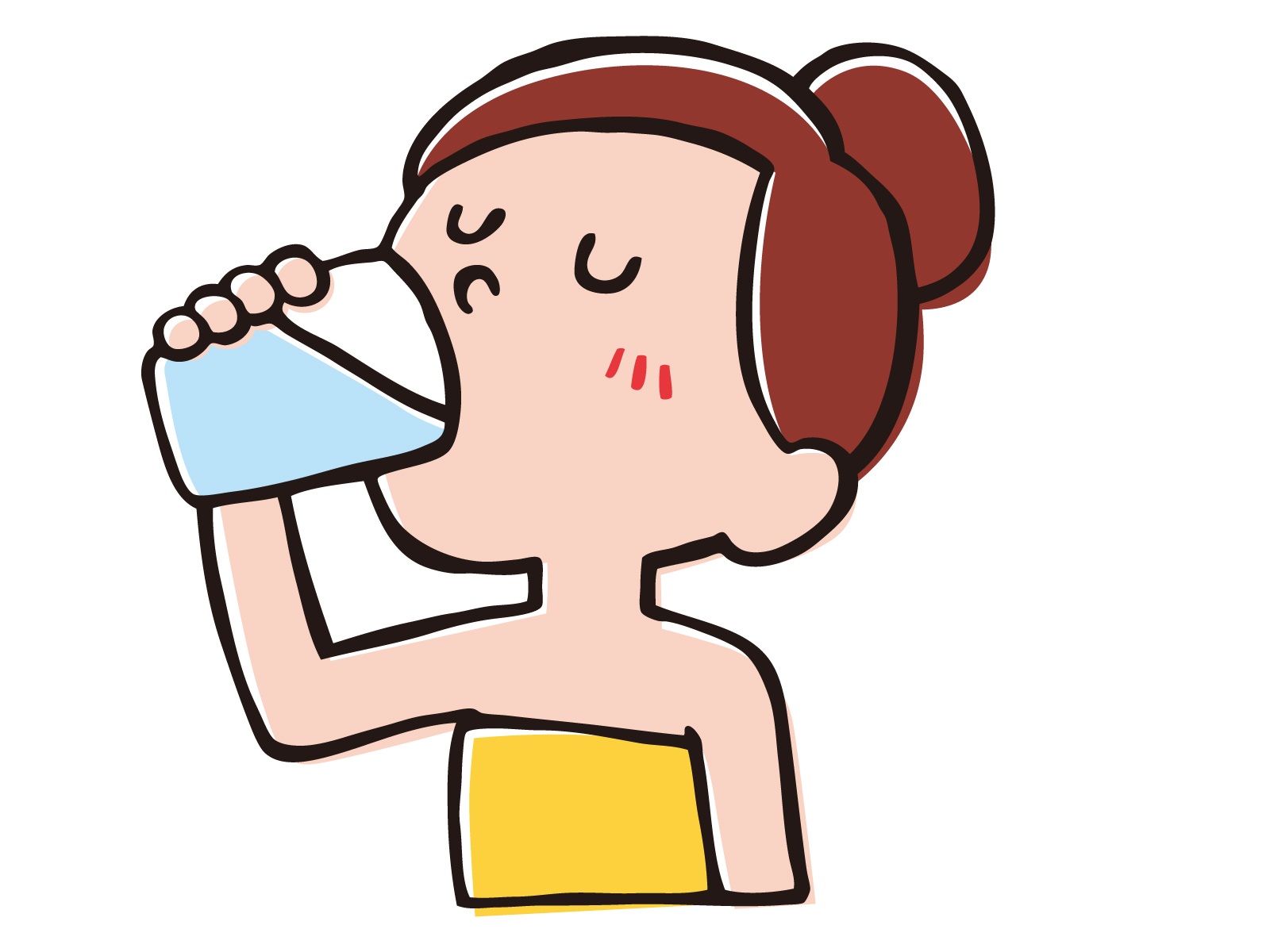 コップ１杯の水を飲む｜入浴で自律神経を整える！おすすめの温度と入浴法を解説