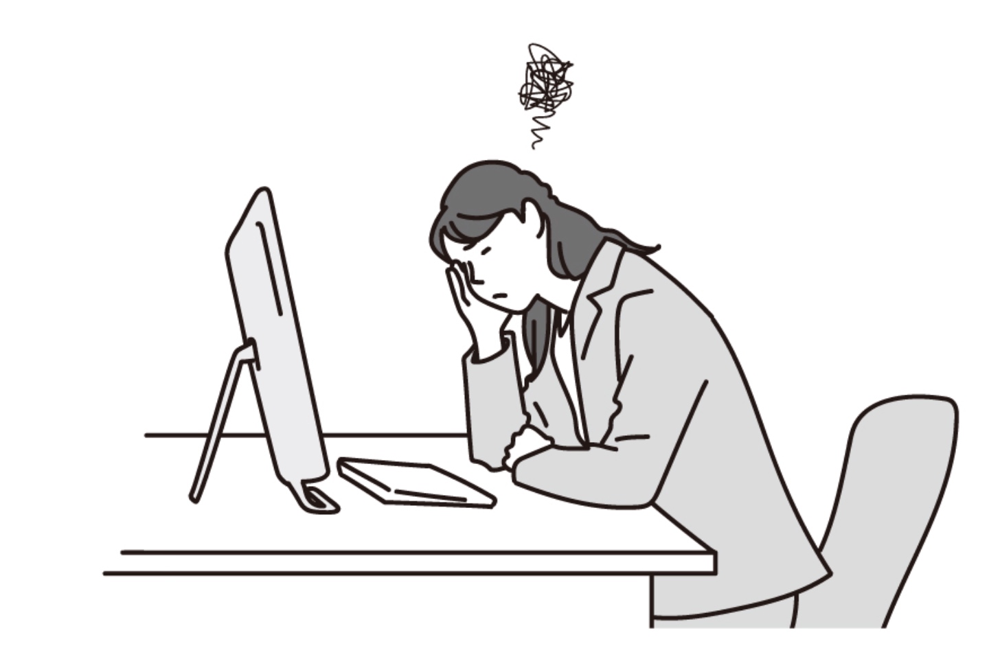 デスクワークで疲れている女性｜冷え性・手足のしびれ…自律神経の乱れが原因かも？【京都】
